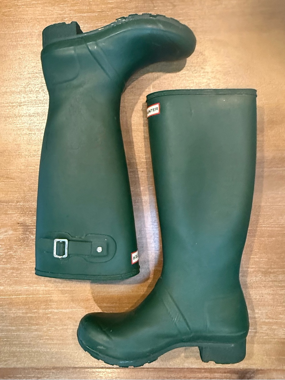 Hunter Women’s Original Tall Waterproof Rain Boot Hunter Green US 7 EU 38 - Picture 6 of 9
